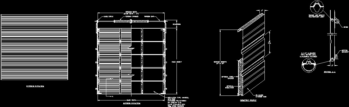 Creative Garage Door Details Dwg with Best Design