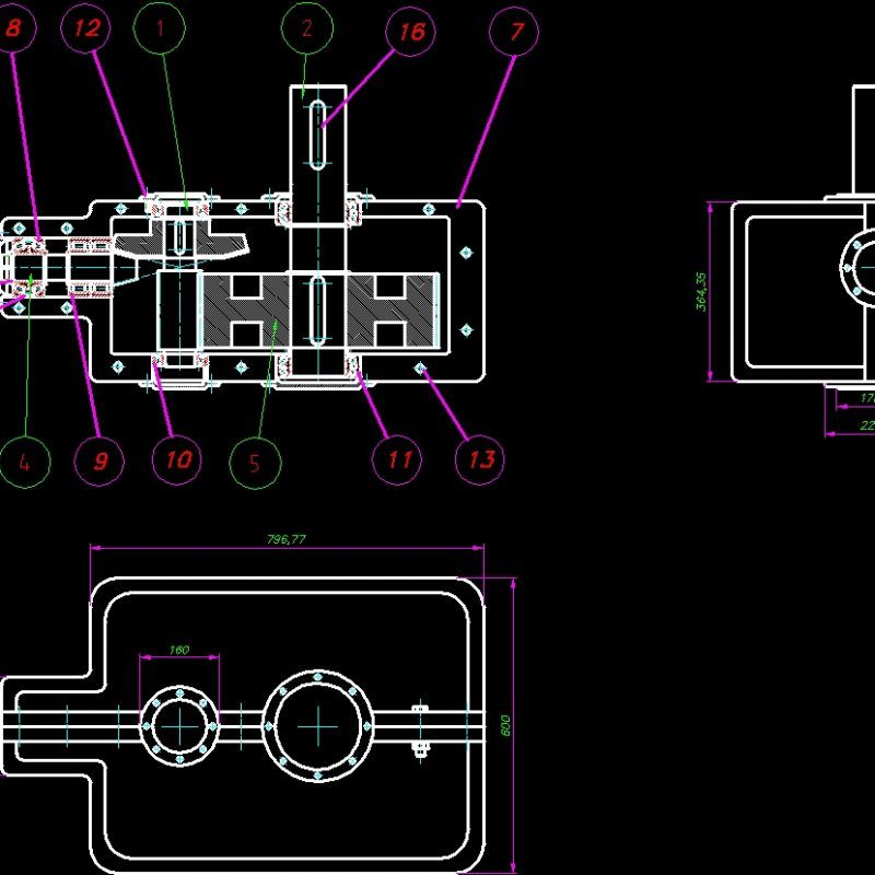 Gearbox DWG Block for AutoCAD • Designs CAD