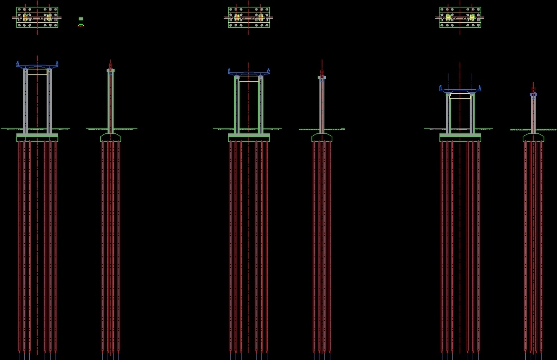 Geometry Columns Of Footbridge DWG Block For AutoCAD • Designs CAD