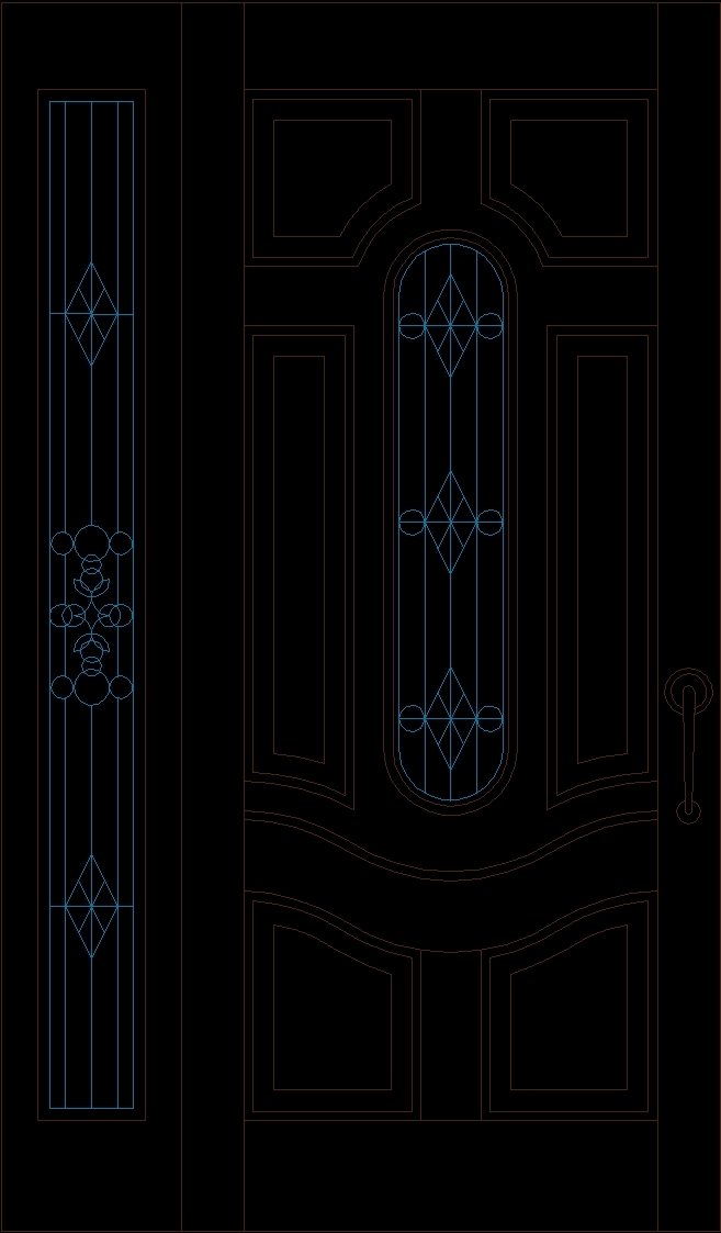 Glazed Doors DWG Block for AutoCAD • Designs CAD