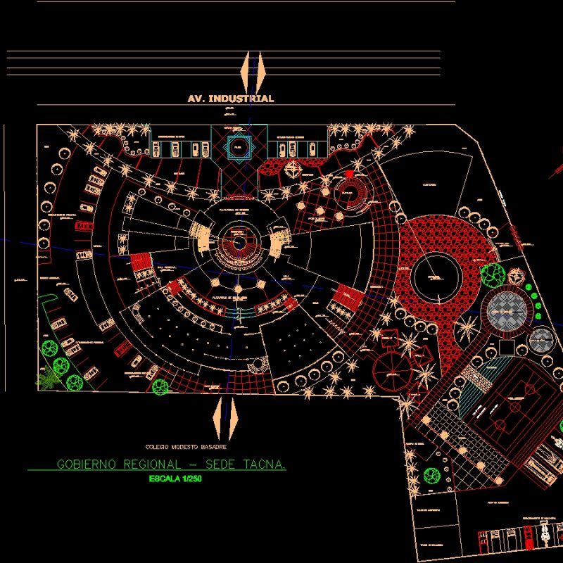 Government House - Tacna DWG Block for AutoCAD • Designs CAD