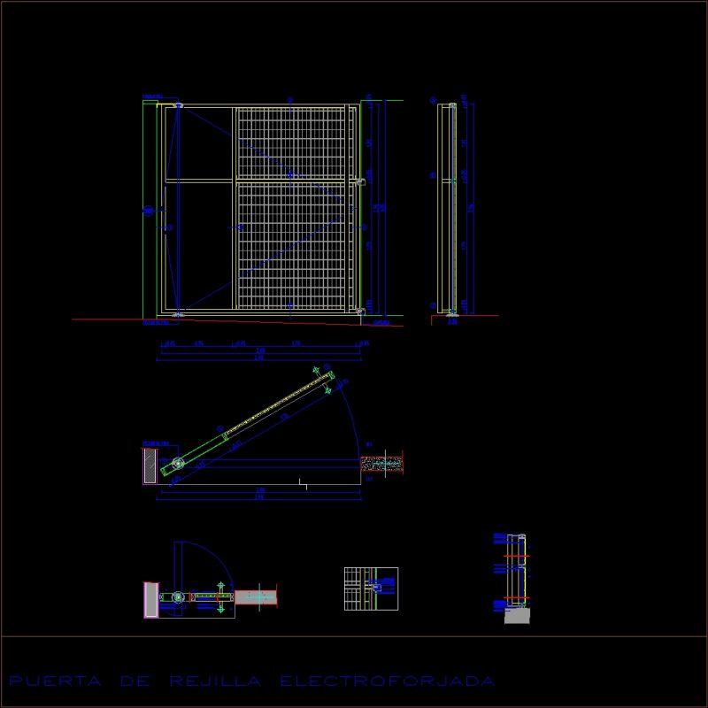 Grid Door DWG Detail for AutoCAD • Designs CAD