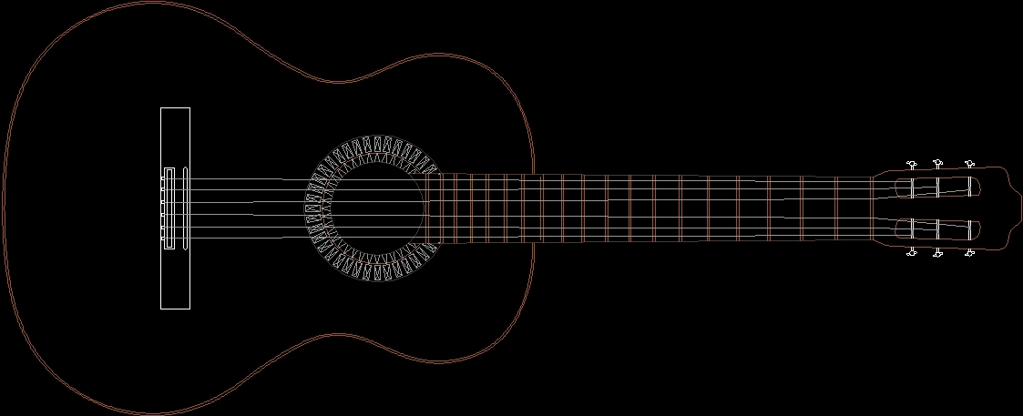 Inminente resistencia Insustituible Guitar DWG Block for AutoCAD • Designs CAD