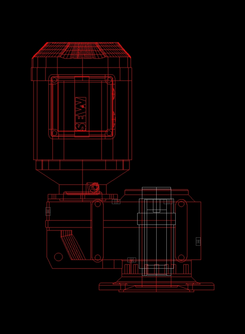 Hollow Shaft Gearmotor Sew DWG Block for AutoCAD • Designs CAD