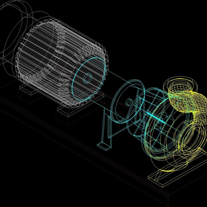 Horizontal Centrifugal Pump DWG Block for AutoCAD • Designs CAD