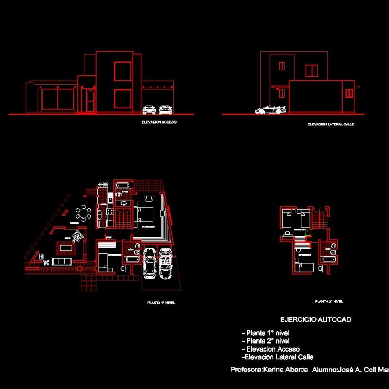 House 2 Plants DWG Elevation for AutoCAD • Designs CAD