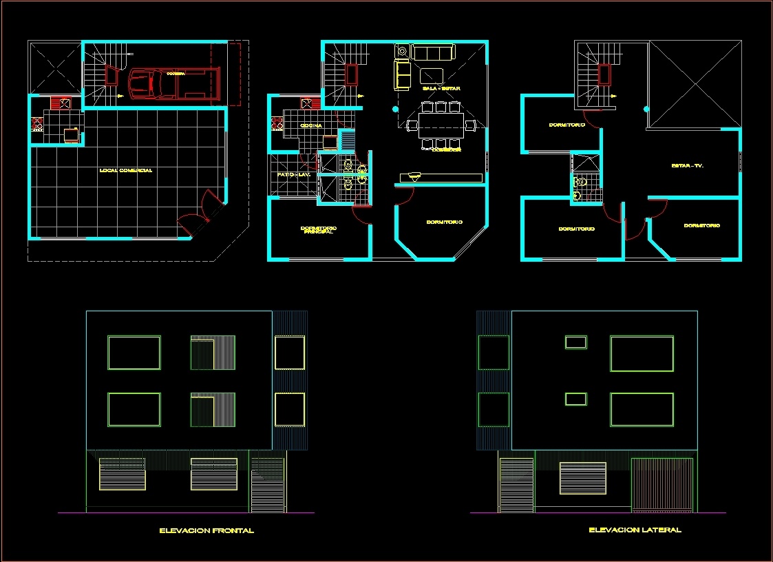 House In Square DWG Block for AutoCAD  Designs CAD