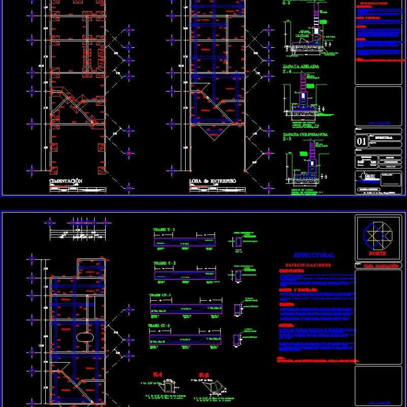 House Two Floors DWG Section for AutoCAD • Designs CAD