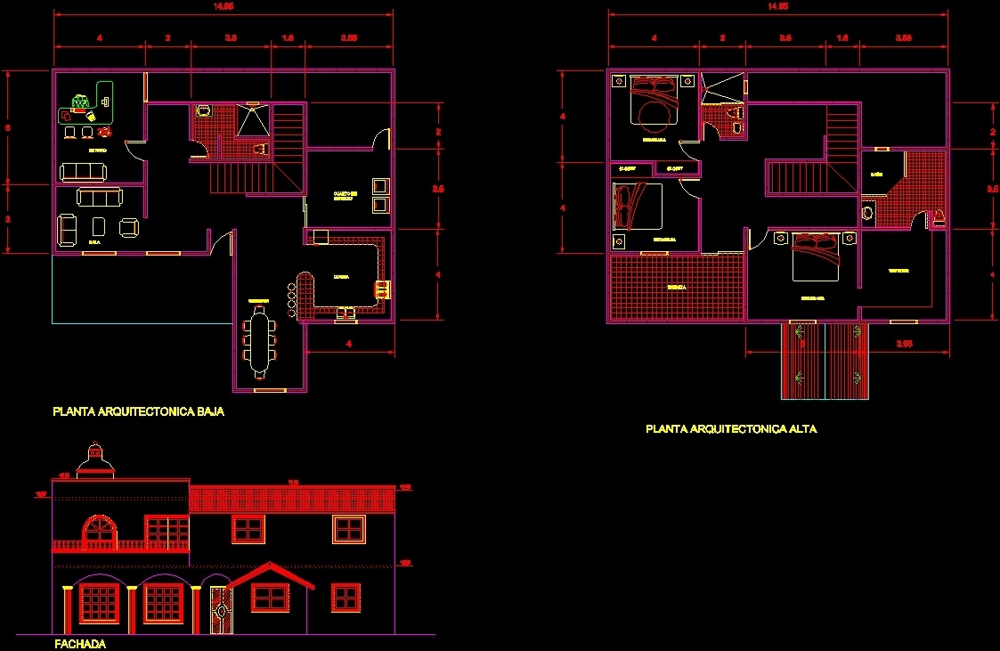 Жилые дома dwg