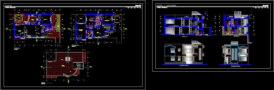 Housing In Square DWG Section for AutoCAD • Designs CAD