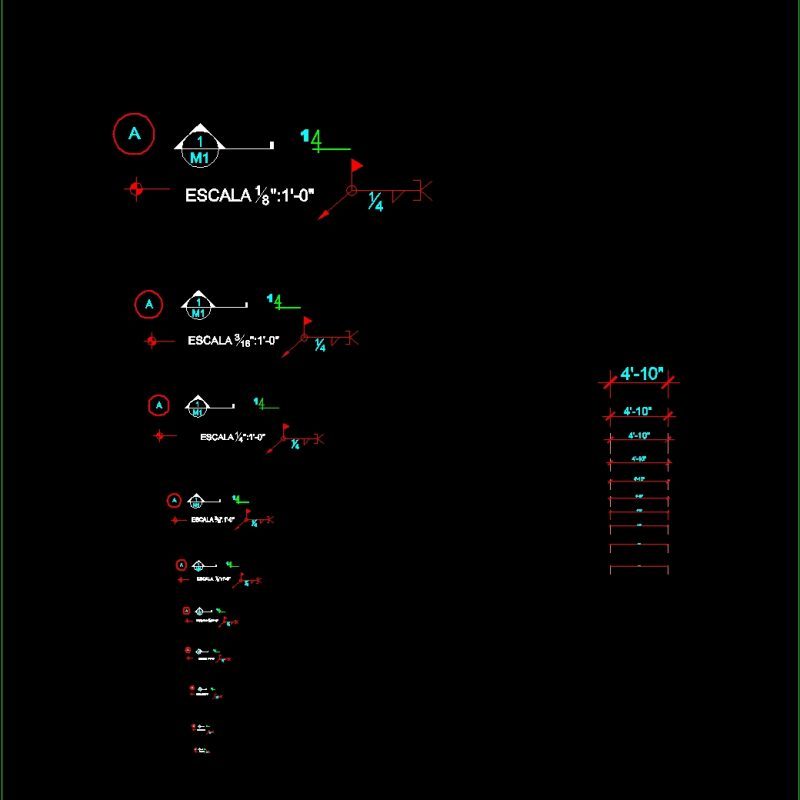 Imperial Scales DWG Detail for AutoCAD • Designs CAD