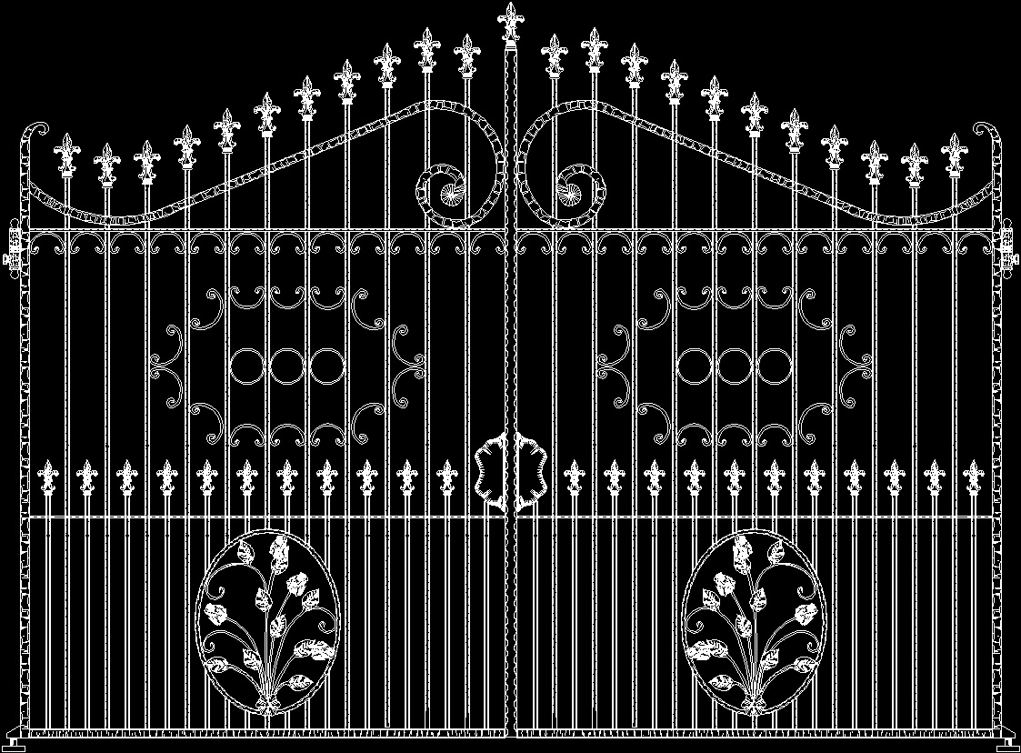 Iron Forged Gate Dwg Block For Autocad Designs Cad