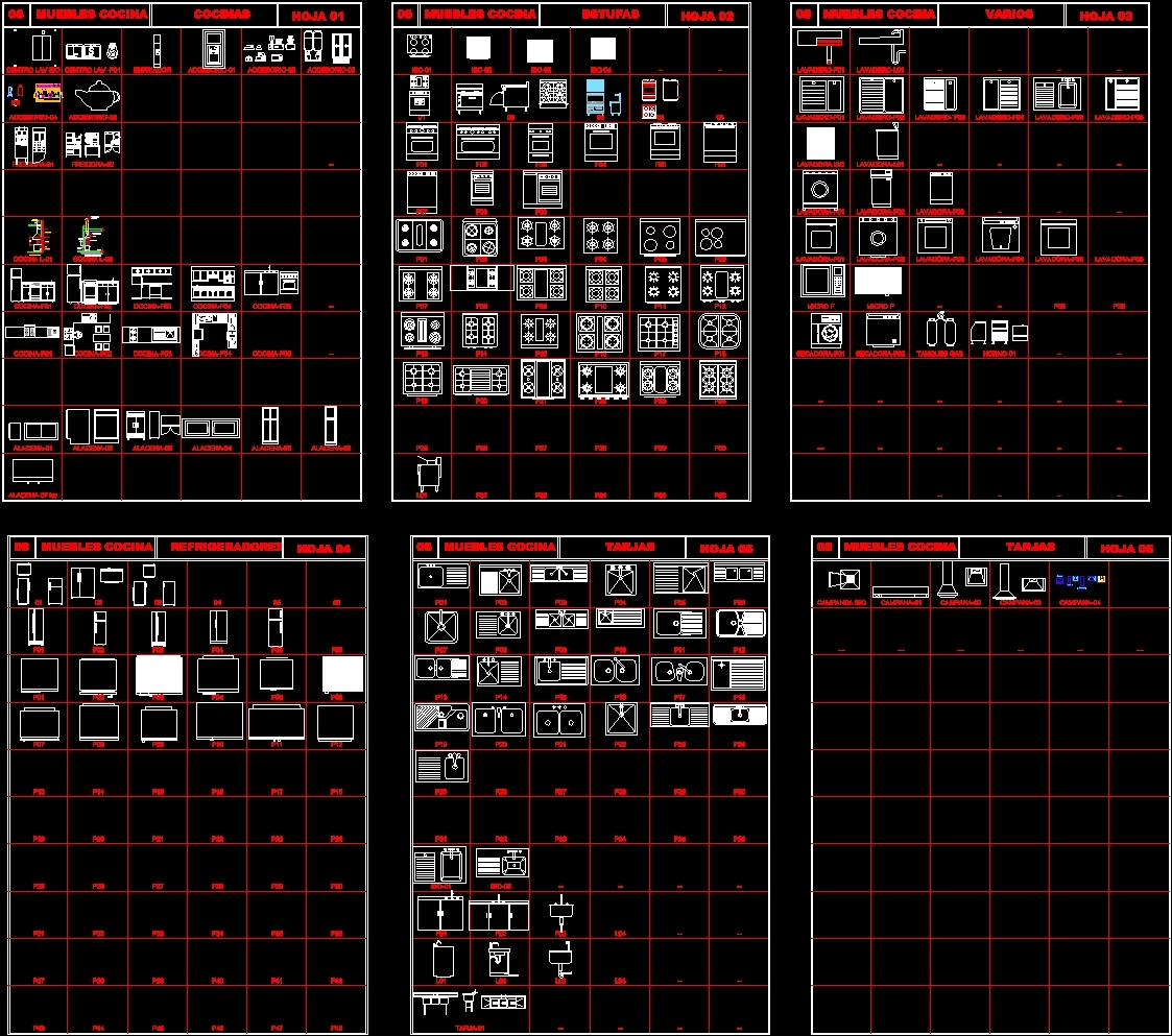 Kitchen блоки dwg