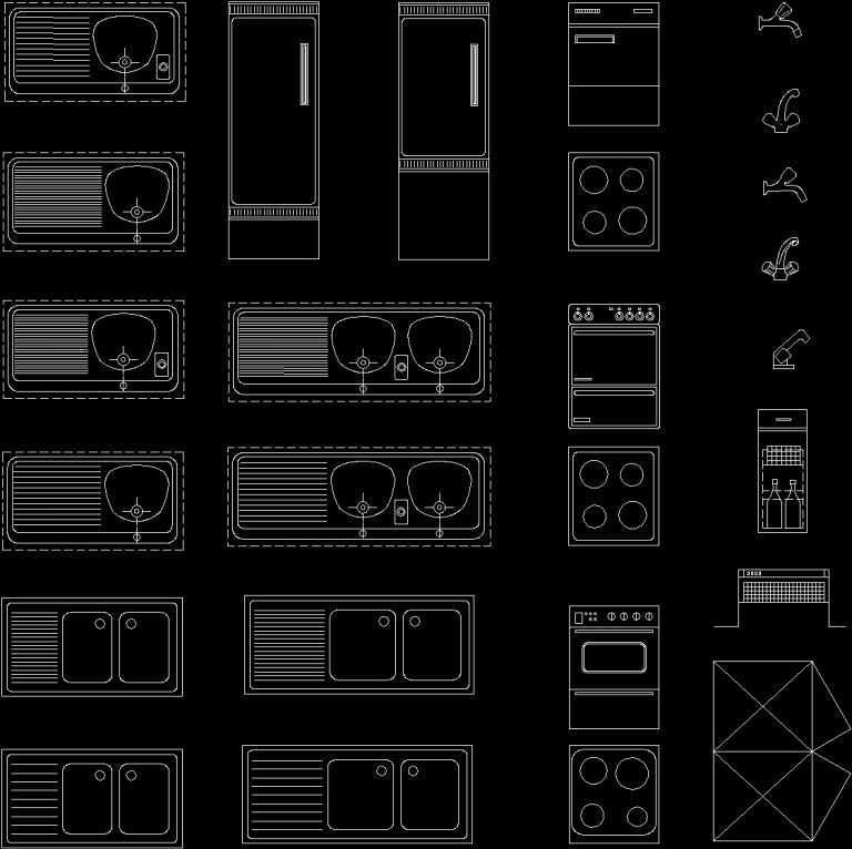 kitchen appliances cad blocks download