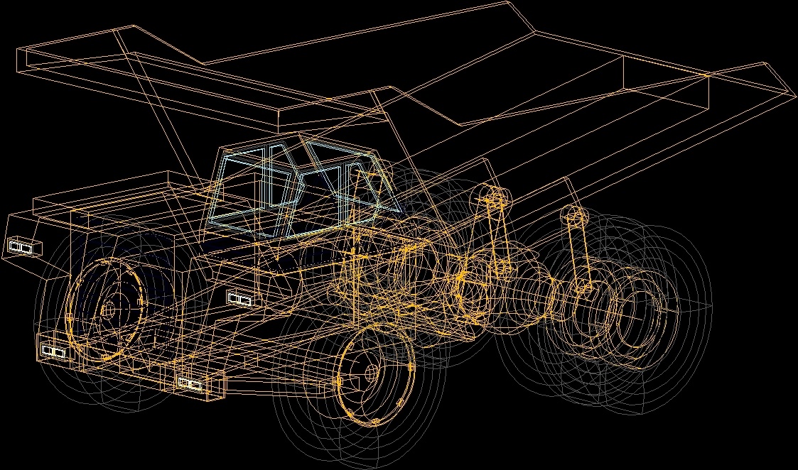 Komatsu Dump 3D DWG Detail for AutoCAD • Designs CAD