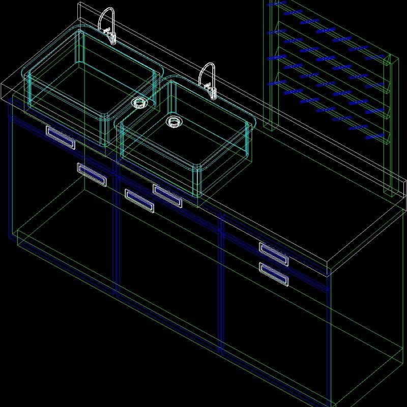 Laboratory Cleaning Station DWG Block for AutoCAD • Designs CAD