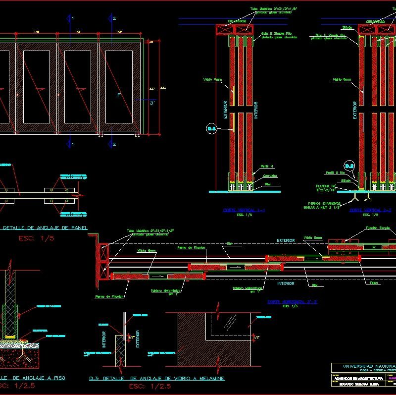 Mampara De Madera DWG Block for AutoCAD • Designs CAD