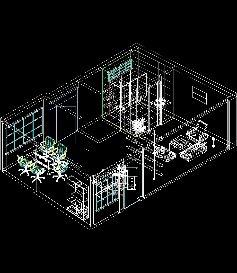 Management Office Closed- 3D DWG Model for AutoCAD • Designs CAD