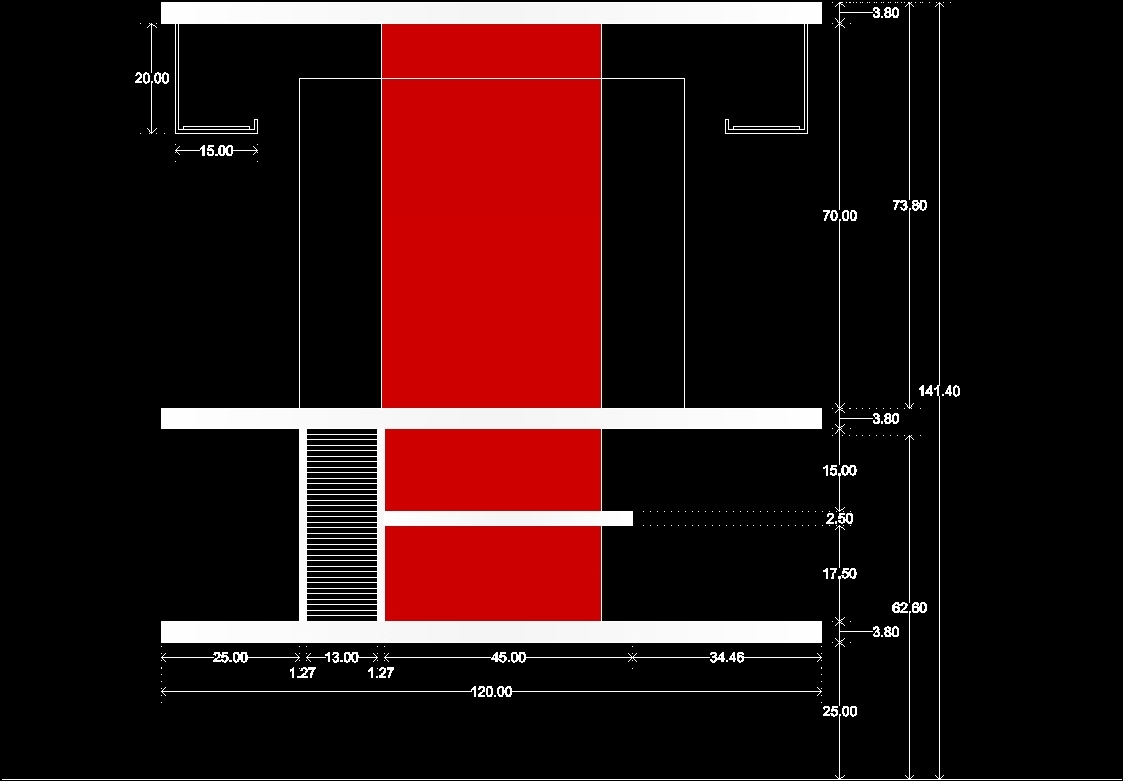 Minimal Tv Furniture View DWG Block for AutoCAD • Designs CAD