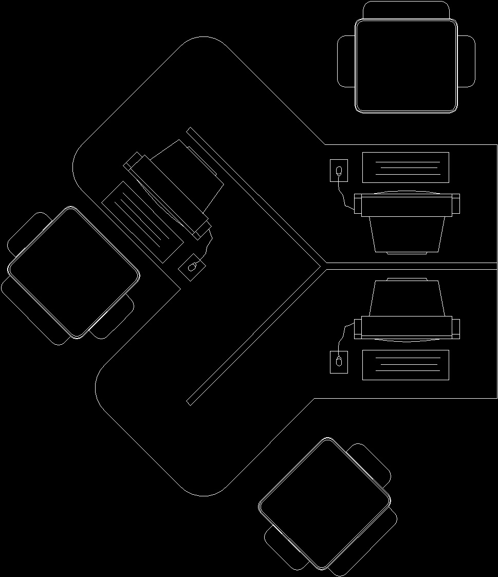 Компьютерный стол dwg