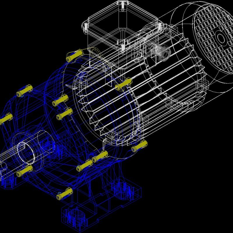 Motor 3D DWG Model for AutoCAD • Designs CAD