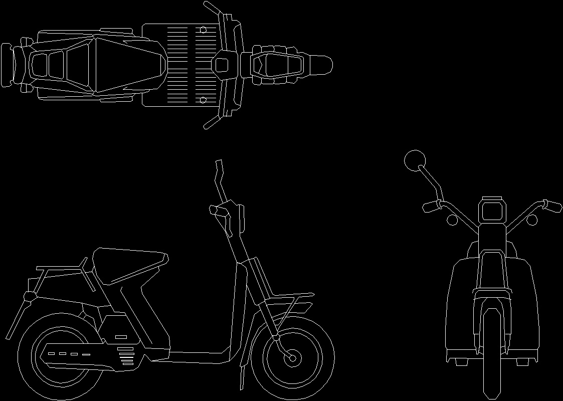 Motorbike DWG Block For AutoCAD Designs CAD   Motorbike Dwg Block For Autocad 83085 