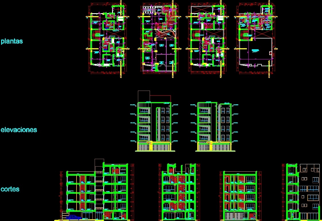 Multi 5 Levels B DWG Detail For AutoCAD • Designs CAD