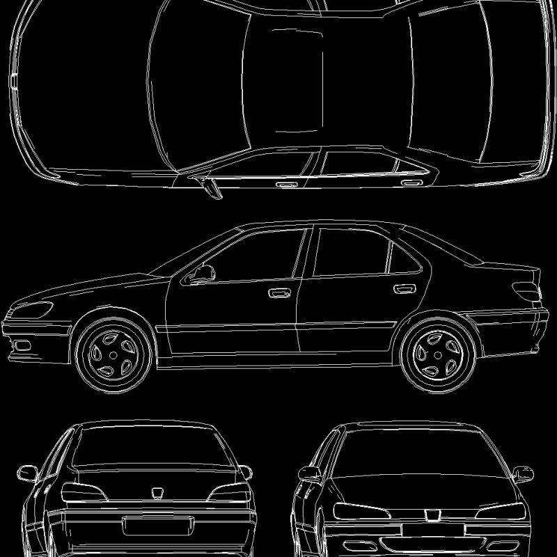 Peugeot Car Views Dwg Block For Autocad Designs Cad