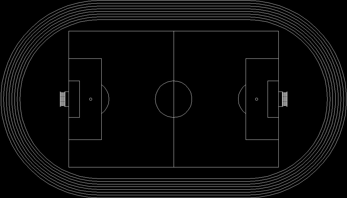 Плане спорт. Футбольное поле Автокад. Футбольное поле ДВГ. Футбольное поле чертеж Автокад. Футбольное поле план.