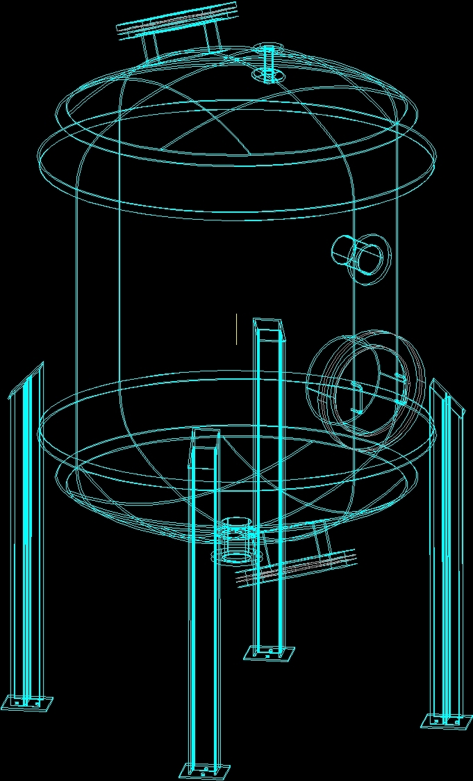 Pressure Vessel (Filter) DWG Block for AutoCAD • Designs CAD