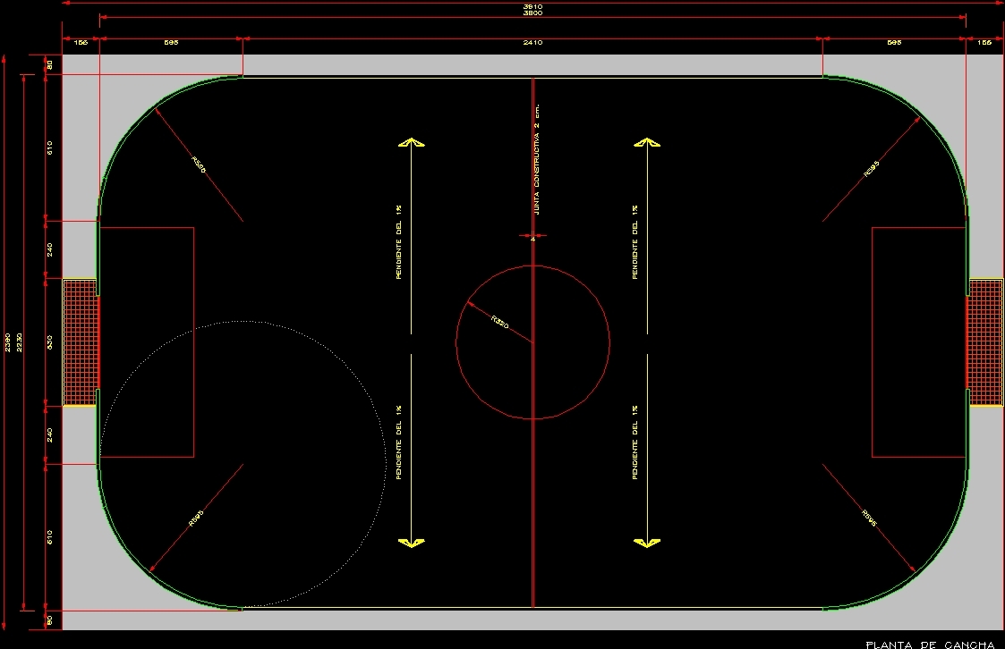 Quick Football Court Dwg Block For Autocad Designs Cad