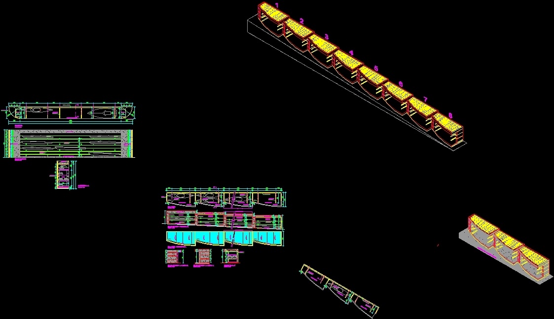 Rack Plant Detail Kayaks DWG Detail for AutoCAD • Designs CAD