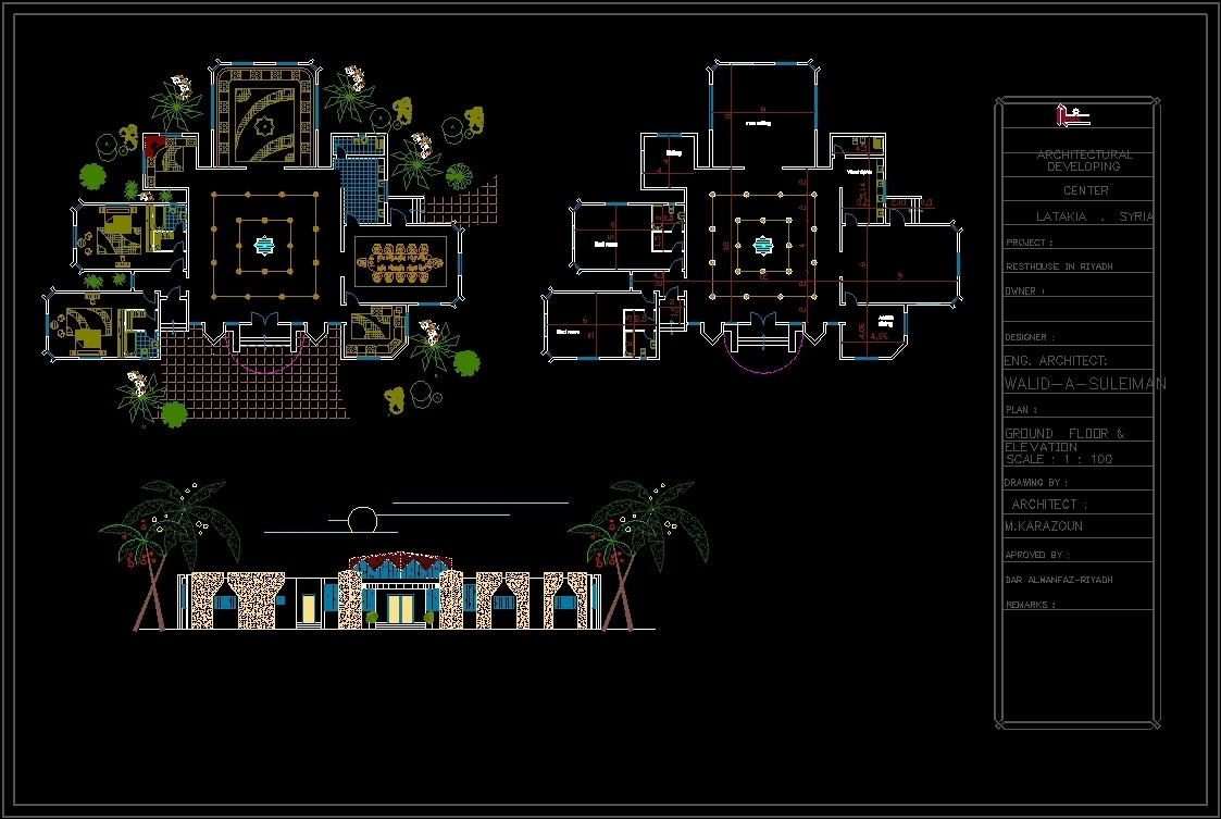 Reception House In The Desert DWG Block for AutoCAD • Designs CAD