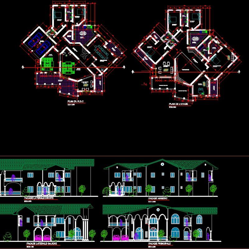 Residential House DWG Block for AutoCAD • Designs CAD