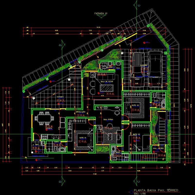 Residential House DWG Section for AutoCAD • Designs CAD