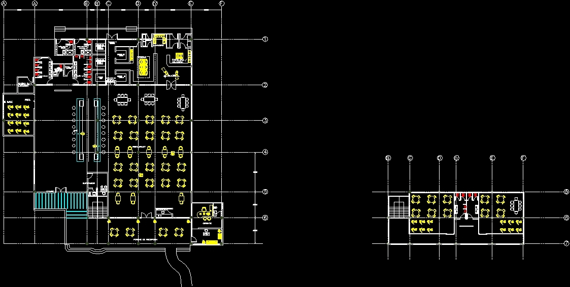 Restaurant Lounge Bar DWG Block For AutoCAD • Designs CAD