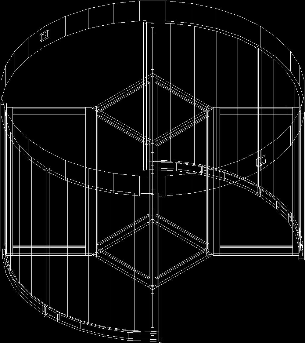 Revolving Door B 3D DWG Model for AutoCAD • Designs CAD