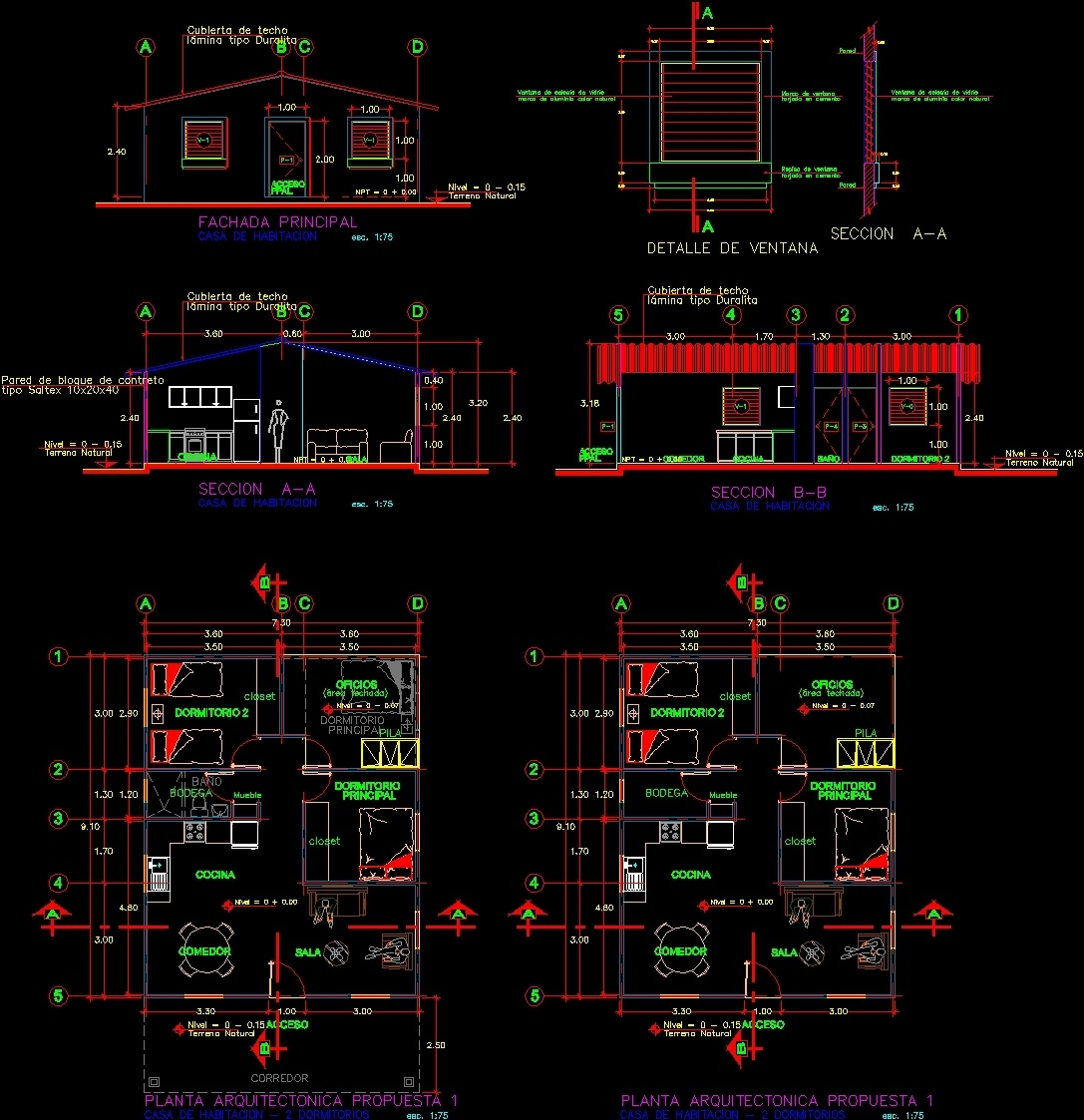 Rural House Model 3D DWG Section for AutoCAD • Designs CAD