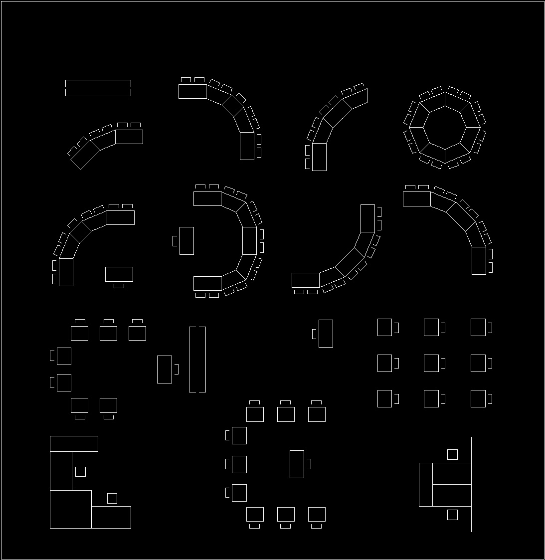 мебель в плане dwg