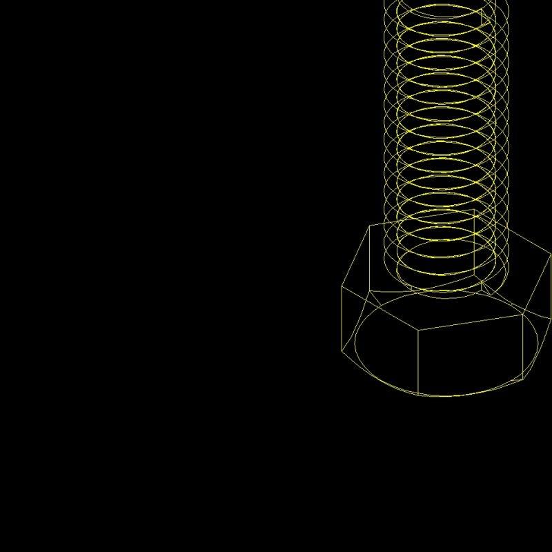 Screw And Nut 38 DWG Block for AutoCAD • Designs CAD