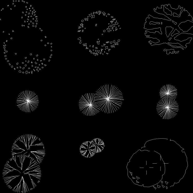 Several Blocks Of Trees Dwg Block For Autocad • Designs Cad 3964