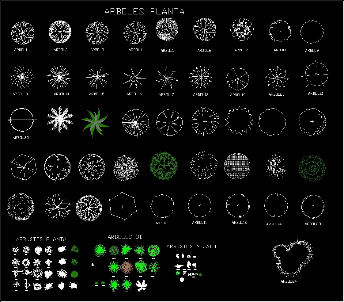 Shrubs Plants 2D DWG Block For AutoCAD Designs CAD