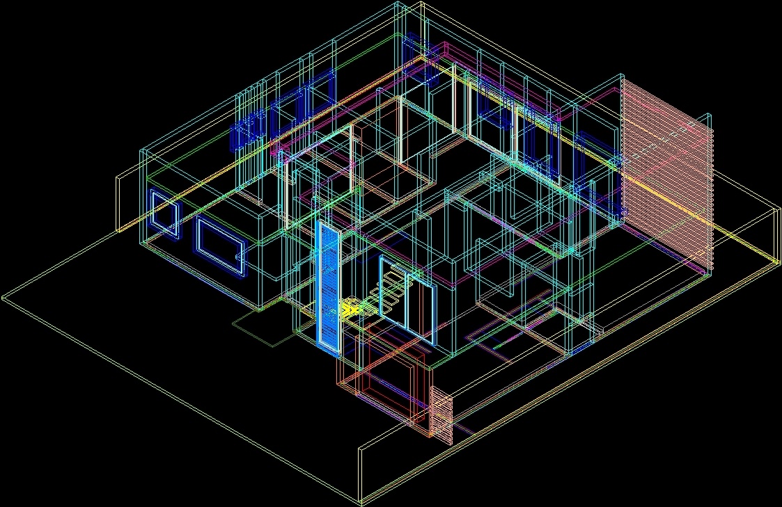 Single Family 3D DWG Section for AutoCAD • Designs CAD