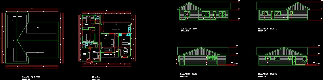 Single Family Home DWG Detail for AutoCAD • Designs CAD