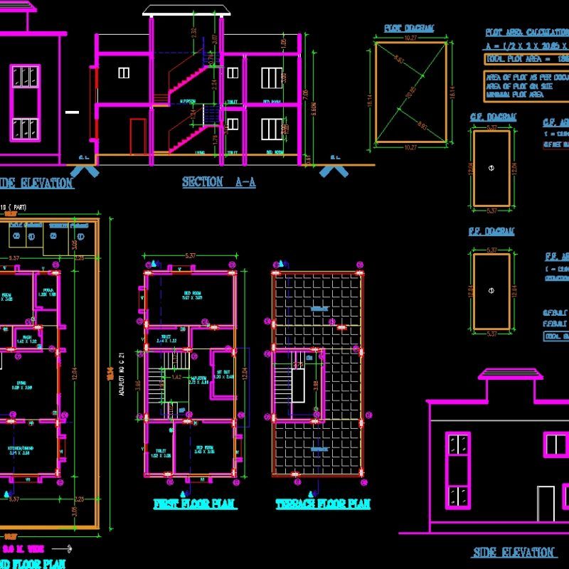 Single Family Residence DWG Block for AutoCAD • Designs CAD