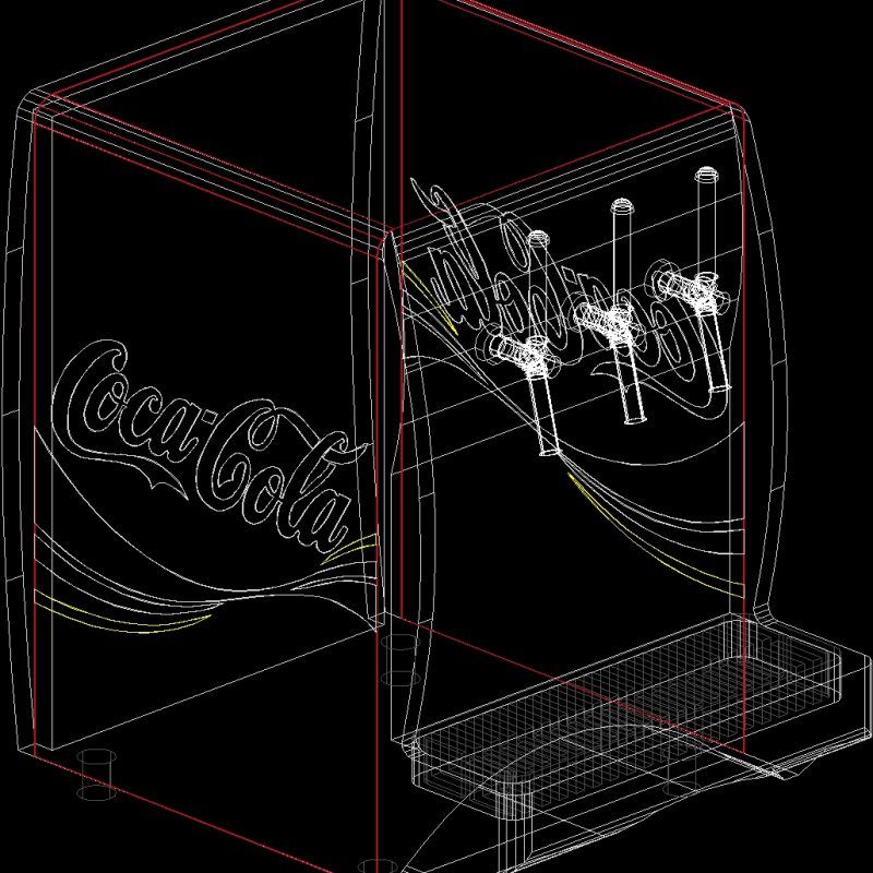 Soda Dispenser  3D DWG Model for AutoCAD   Designs CAD 