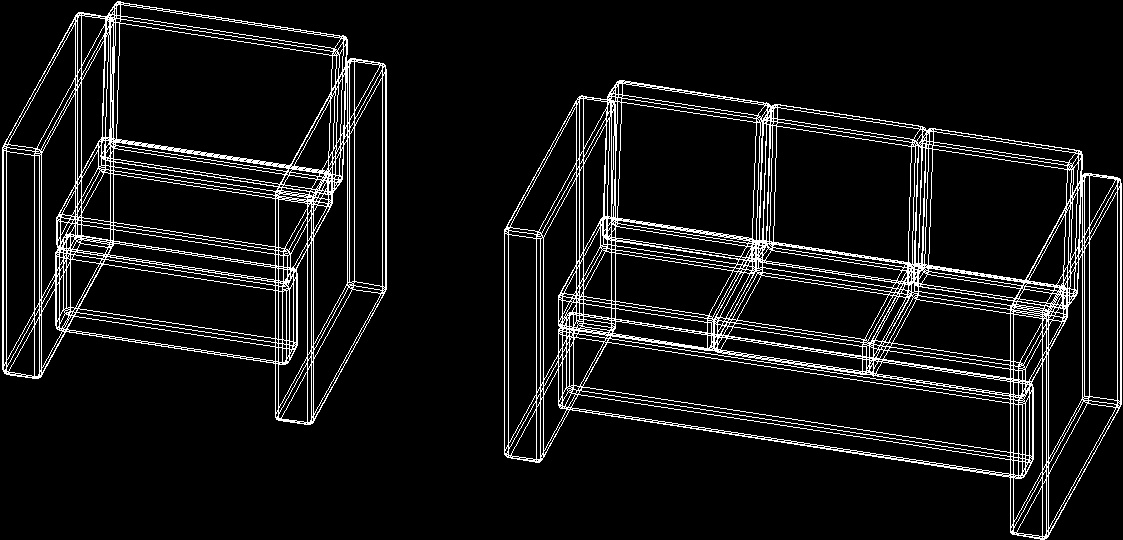 Sofa And Airmchair DWG Block for AutoCAD • Designs CAD