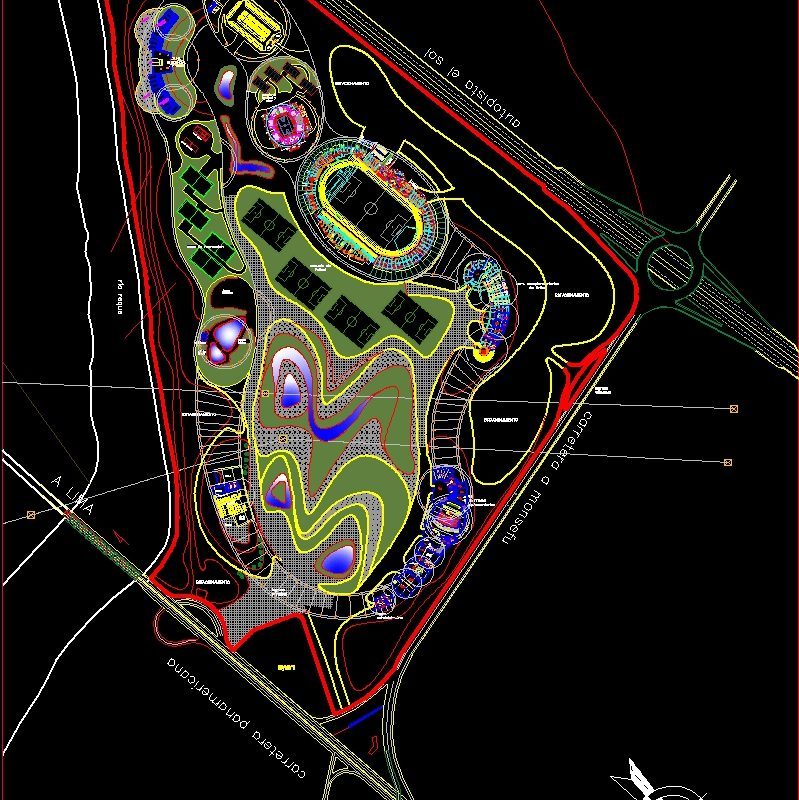 Sports Complex DWG Block for AutoCAD • Designs CAD