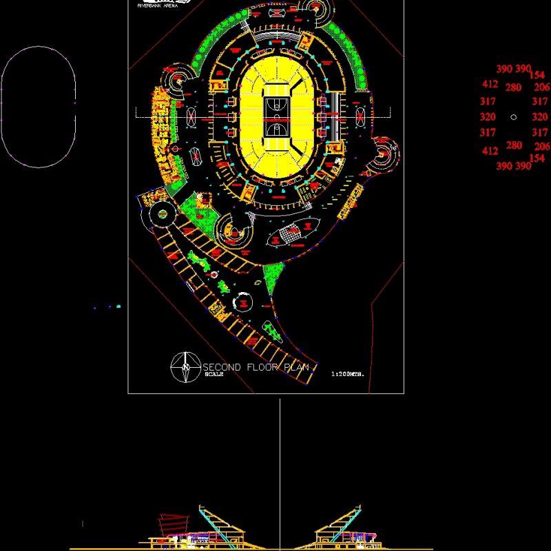 Stadium 5012 Spectators DWG Section for AutoCAD • Designs CAD