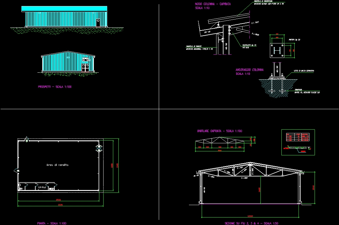 Steel Warehouse 1255x20m DWG Detail for AutoCAD • Designs CAD